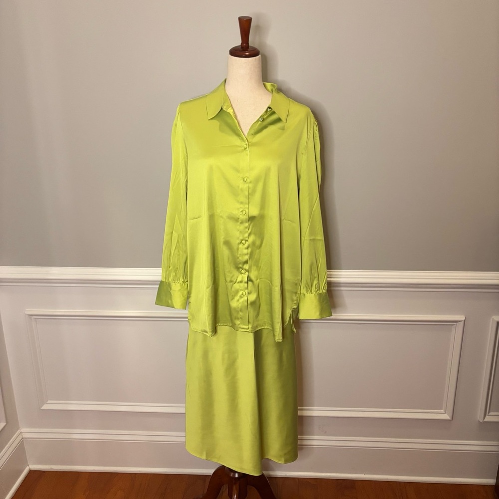 lucyswhims The Drop neon green skirt set - Size M / L